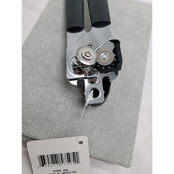 New 7.5" Tall Manual Compact Cooking Kitchen Can Opener Silver Black - Picture 10 of 10
